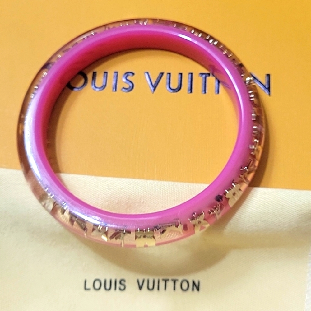LOUIS VUITTON RESIN NARROW AUTHENTIC INCLUSION BANGLE